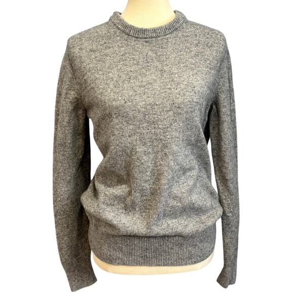 GAP Sweaters - VTG Y2K GAP Heather Gray Lambs Wool Blend Crewneck Sweater Preppy Poetcore, M